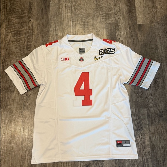 Jeremiah Smith Ohio State Buckeyes White Championship Jersey Men’s Size S-XXL - Picture 1 of 3